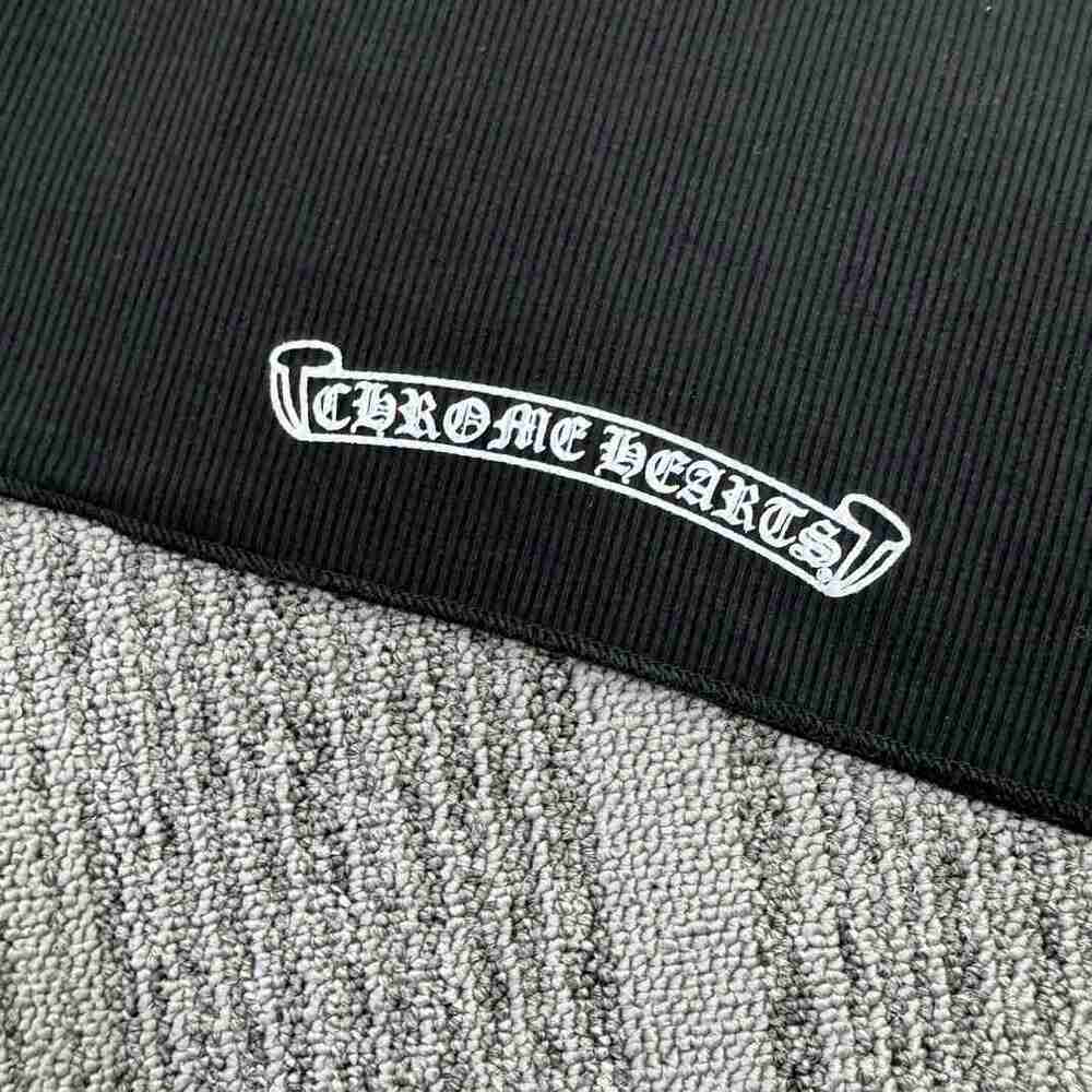 ⭐Chrome Hearts Horseshoe Print Black Ribbed Slim Fit Tank Top - Picture 4 of 5